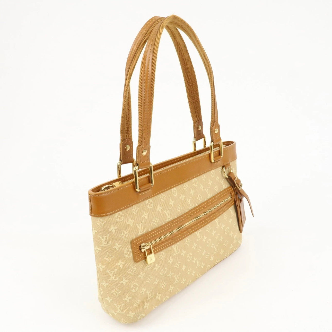 Louis Vuitton Monogram Mini Lucille PM Hand Bag Beige