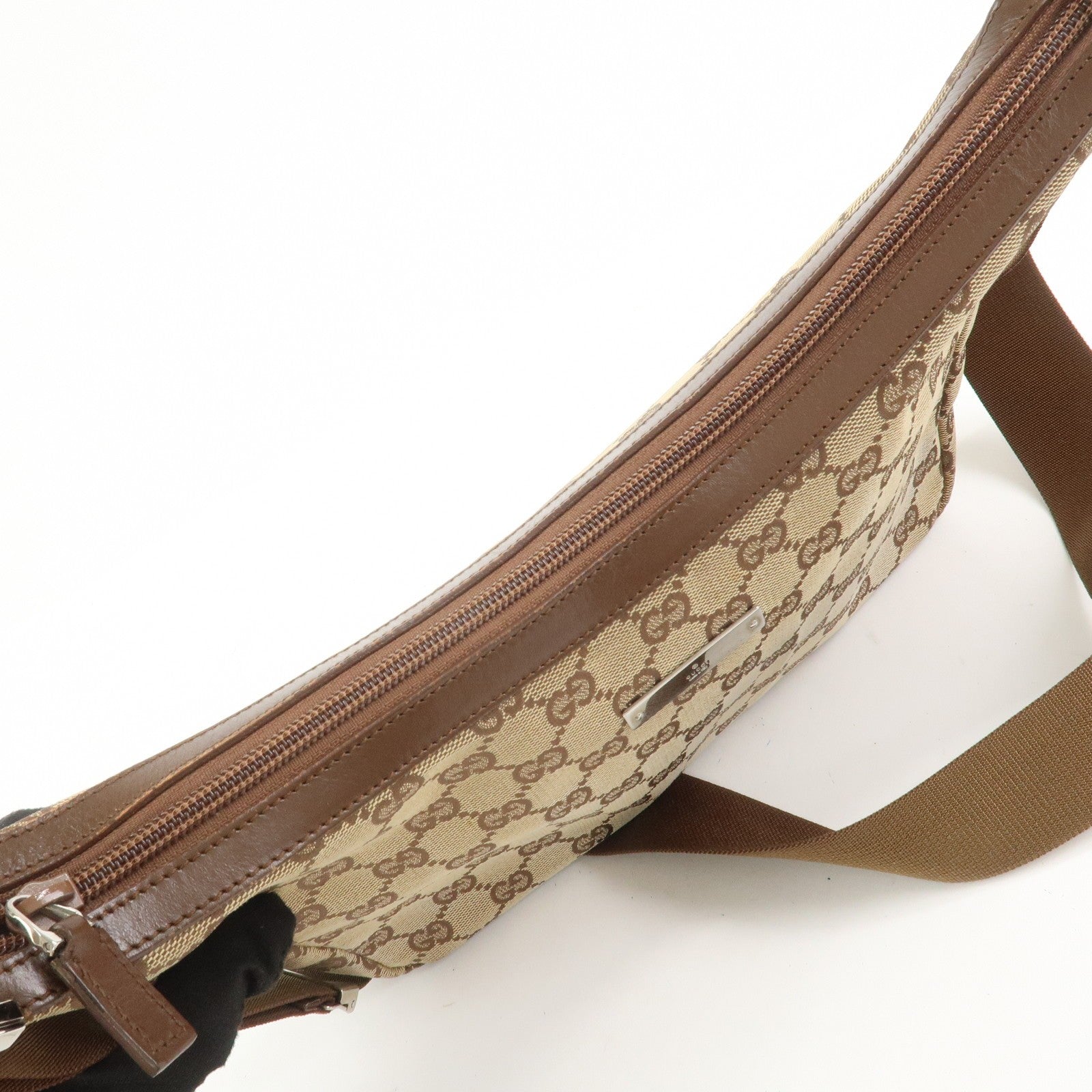 Gucci Crossbody Bag - Brown, GG Canvas, Leather