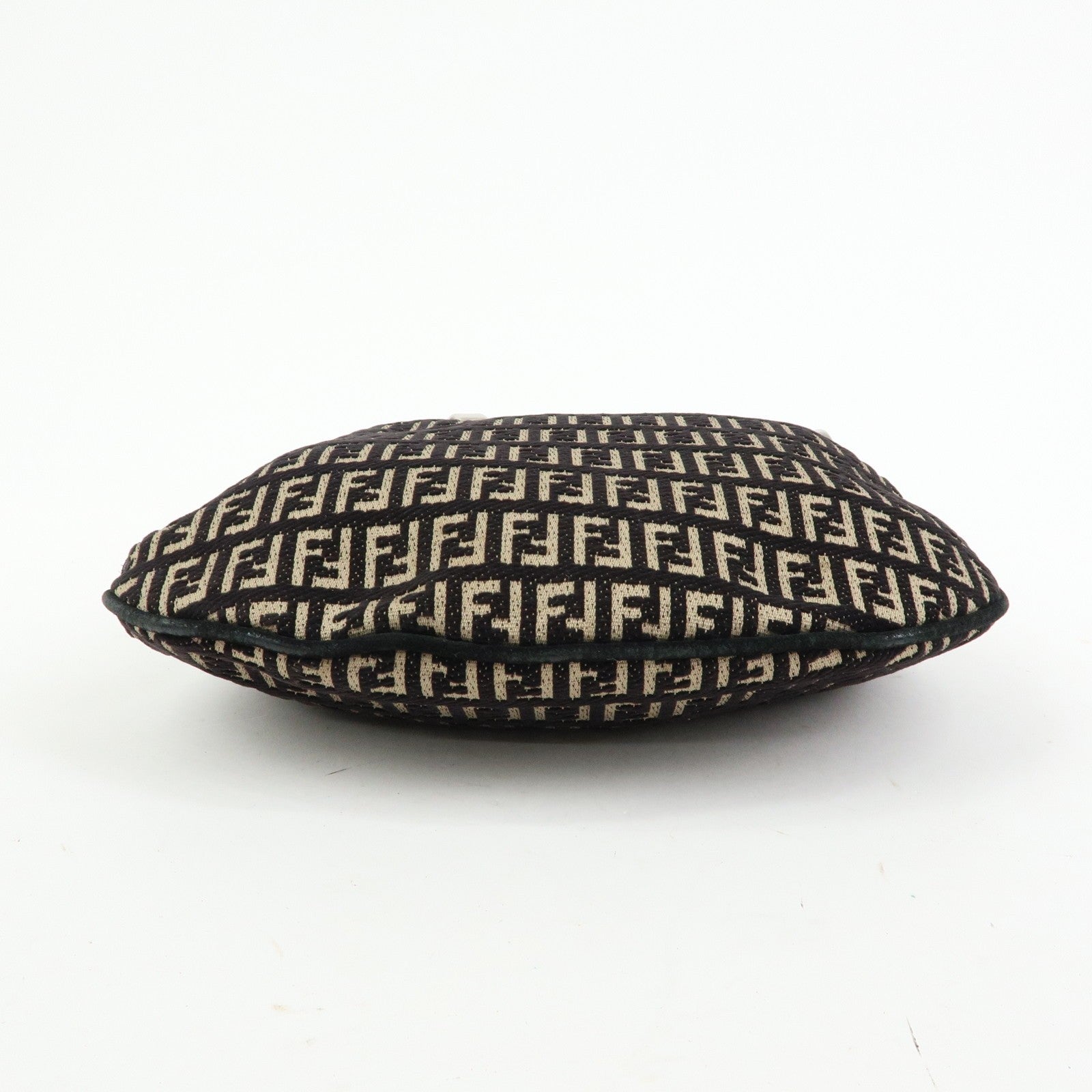 Fendi Shoulder Bag - Black and Beige, Jacquard Canvas and Suede