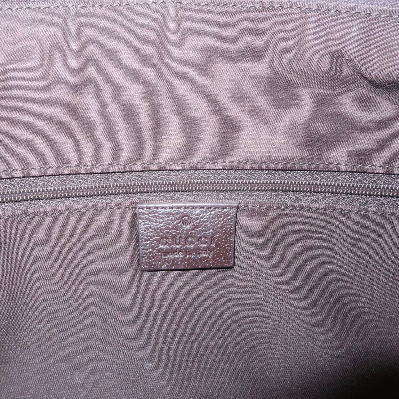 Gucci Abbey GG Canvas Leather Tote Bag