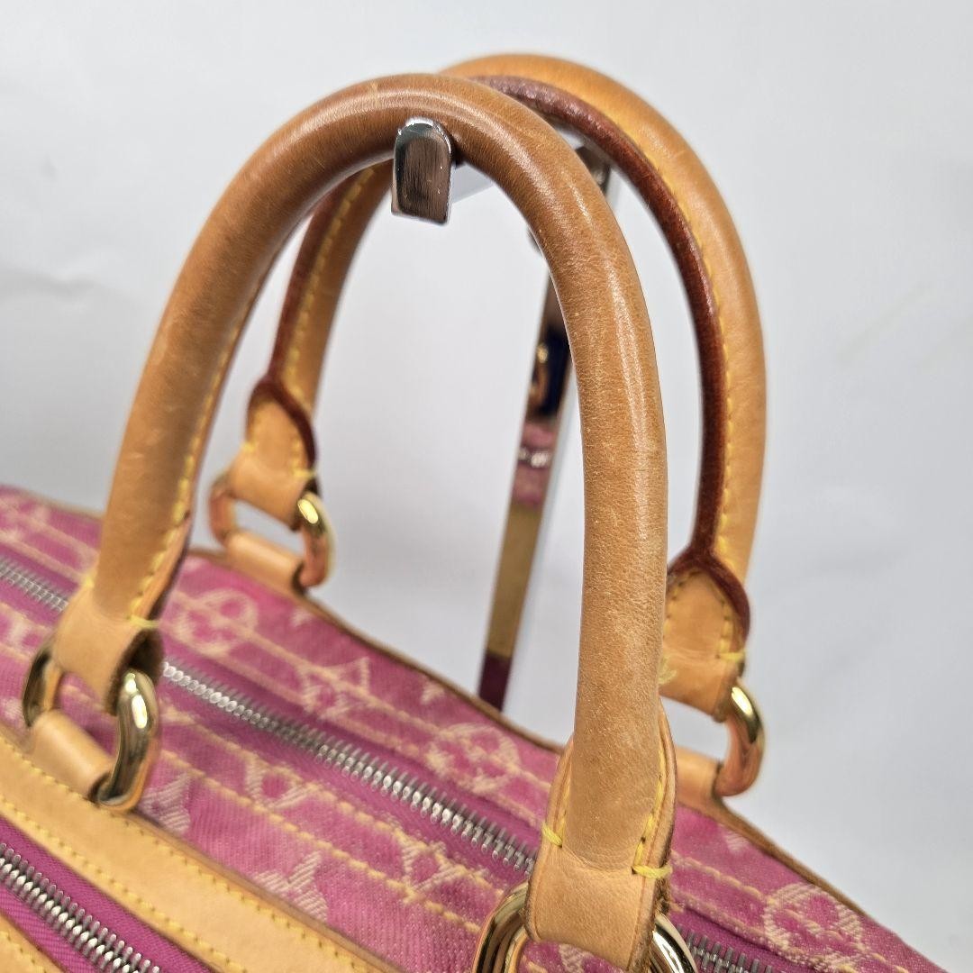 Louis Vuitton Monogram Denim Neo Speedy Handbag - Pink x Beige, Denim Leather