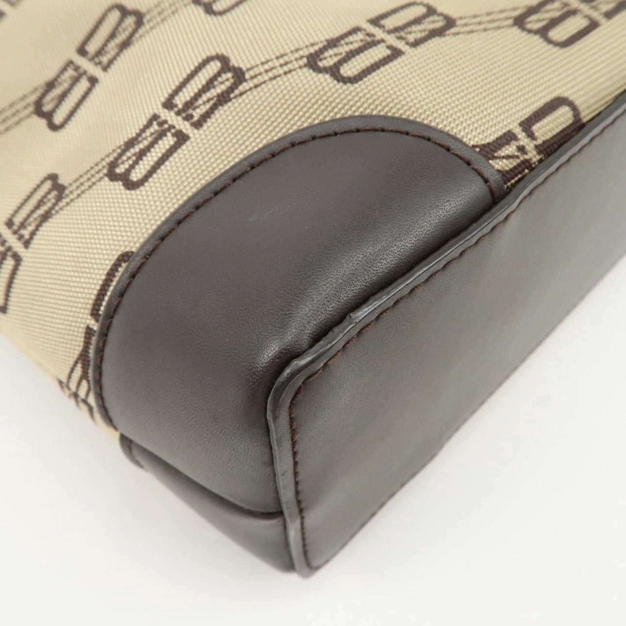 BALENCIAGA Leather Canvas Shoulder Bag