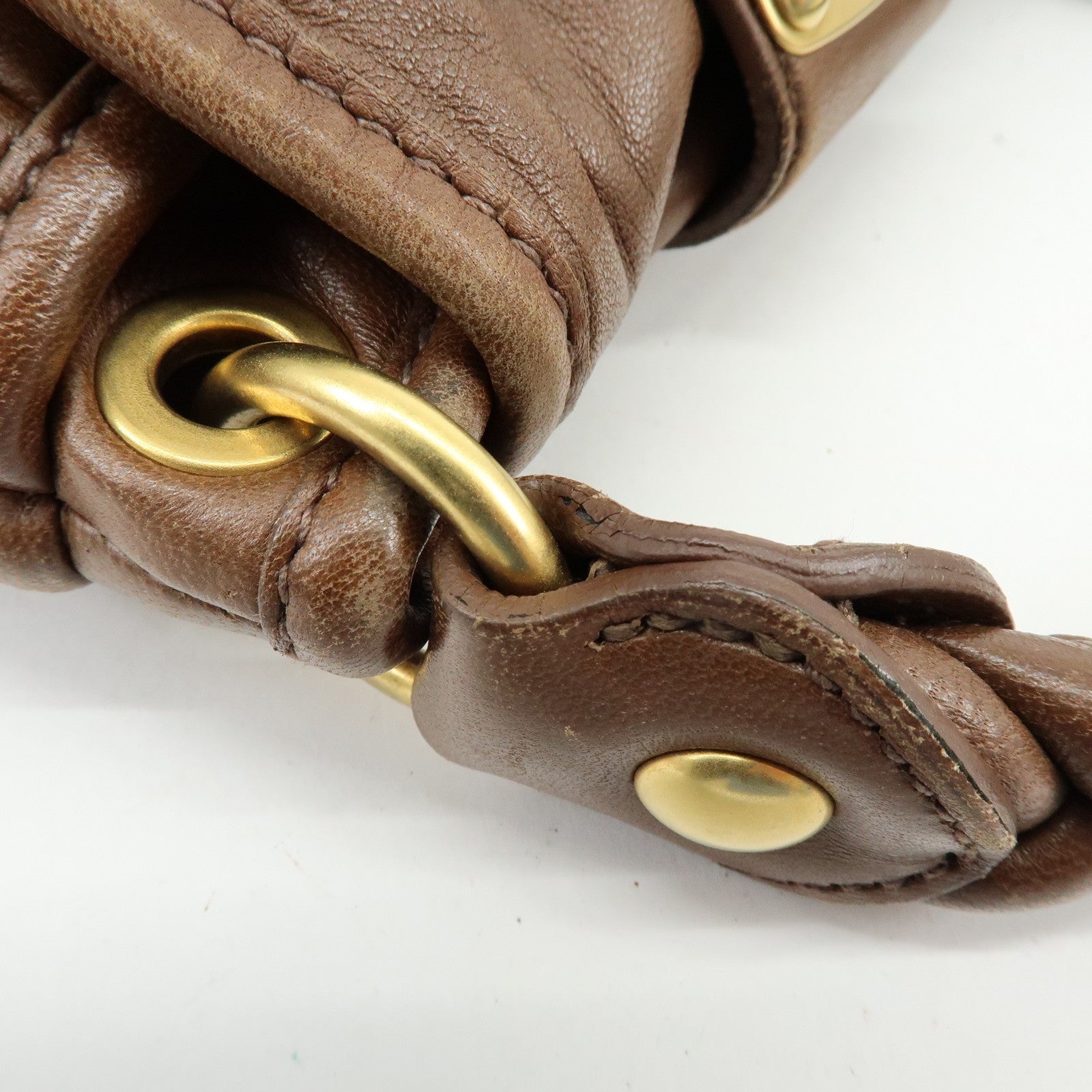 Miu Miu 5BH188 Handbag - Brown, Leather