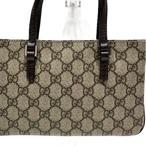 Gucci GG Supreme Handbag - Beige x Dark Brown, Coated Canvas