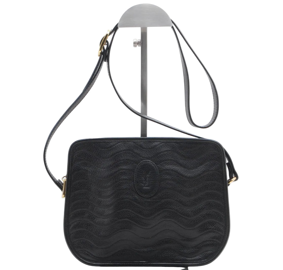 Saint Laurent Yves Shoulder Bag - Black, Leather