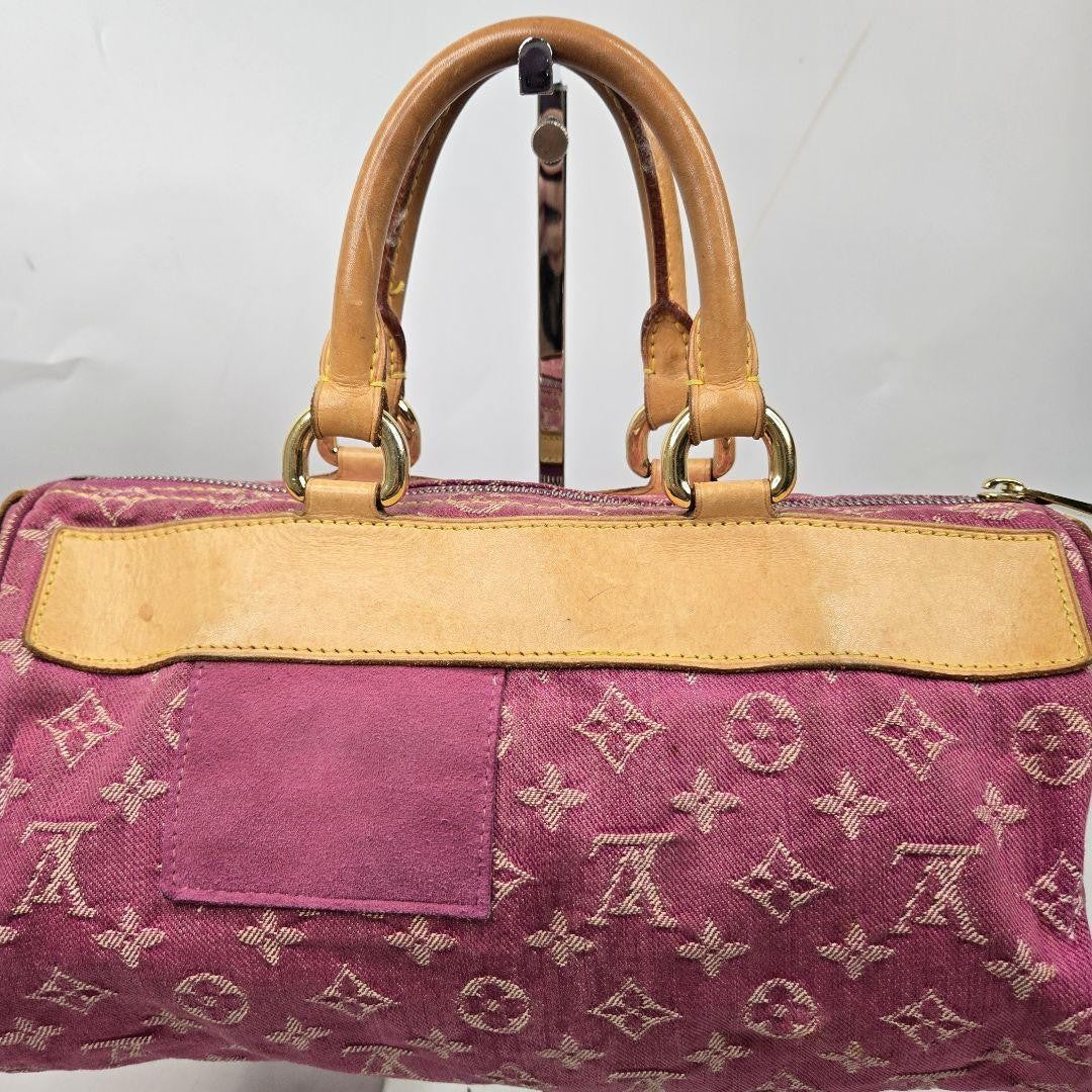 Louis Vuitton Monogram Denim Neo Speedy Handbag - Pink x Beige, Denim Leather