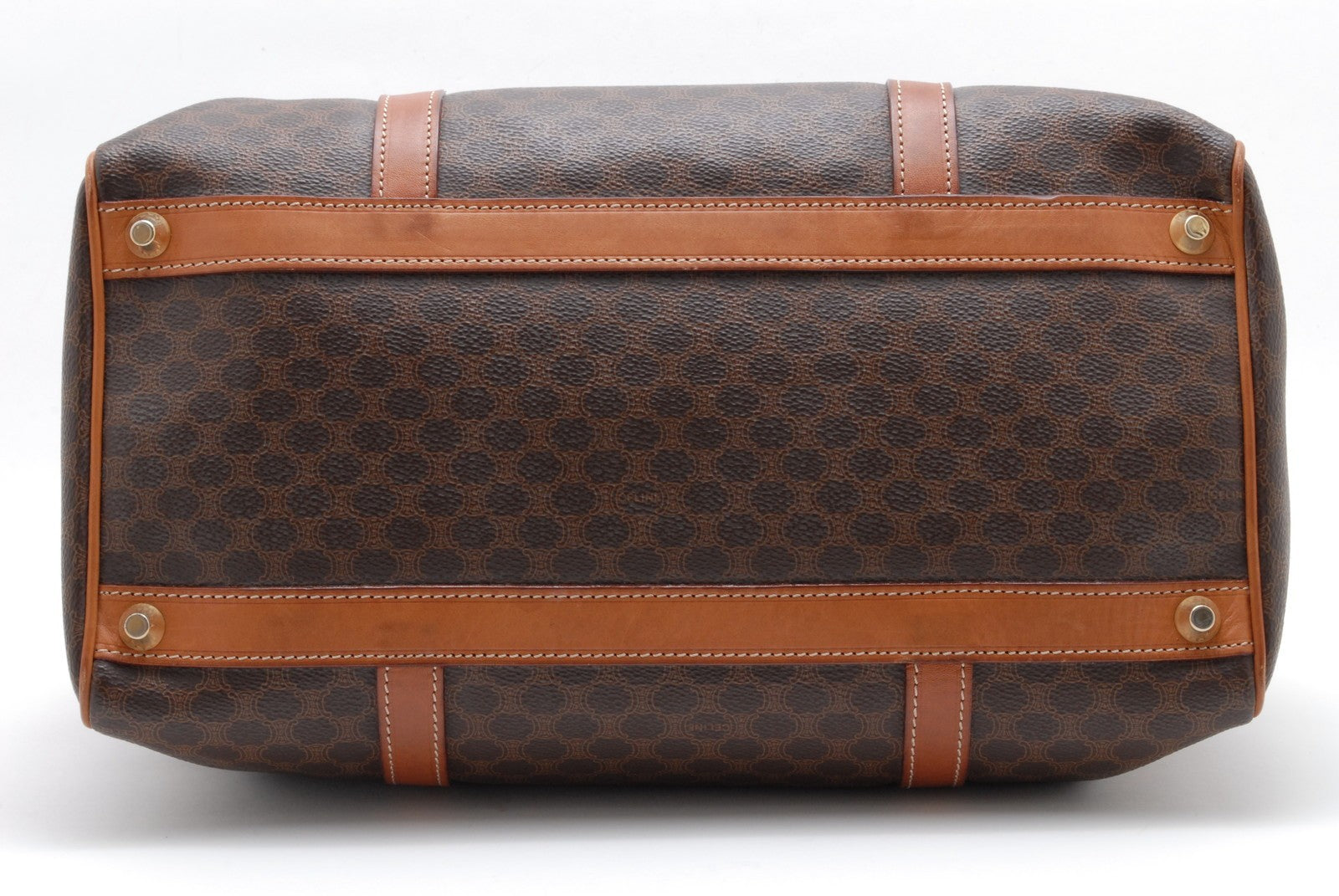Celine Macadam Boston Bag - Brown, PVC Leather