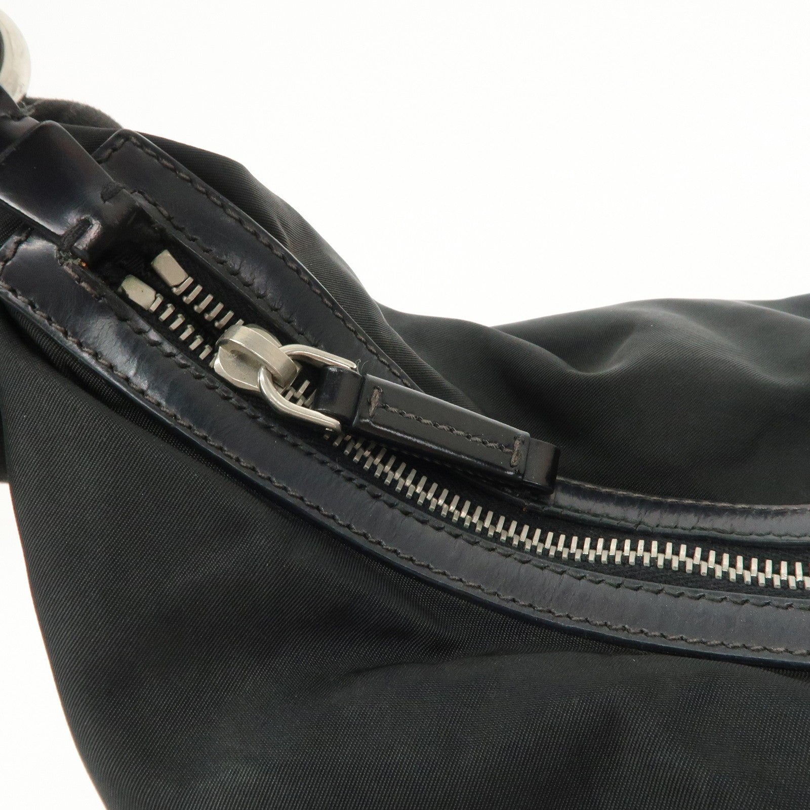 Prada Shoulder Bag - Black, Nylon, Leather