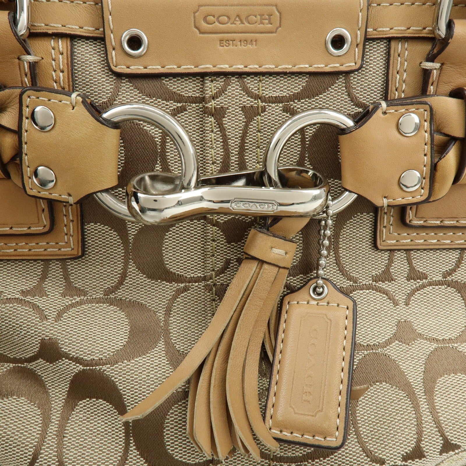 Coach Tote Bag - Brown, Canvas Leather