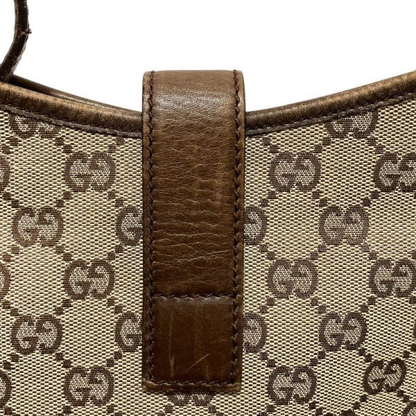 Gucci GG Canvas New Jackie Shoulder Bag - Brown x Beige, Canvas x Leather