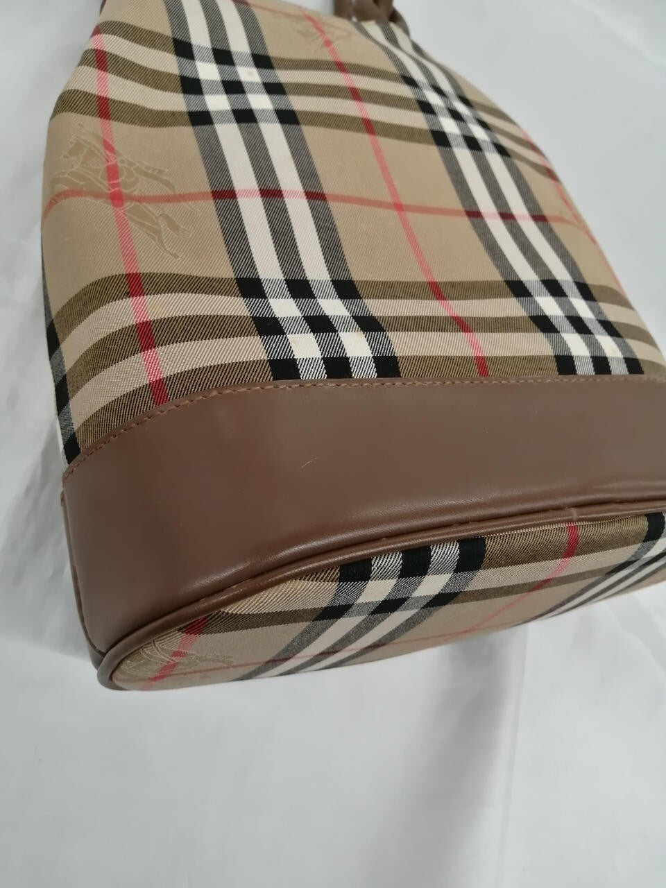 Burberry Nova Check Shoulder Bag - Brown Beige, Canvas Leather