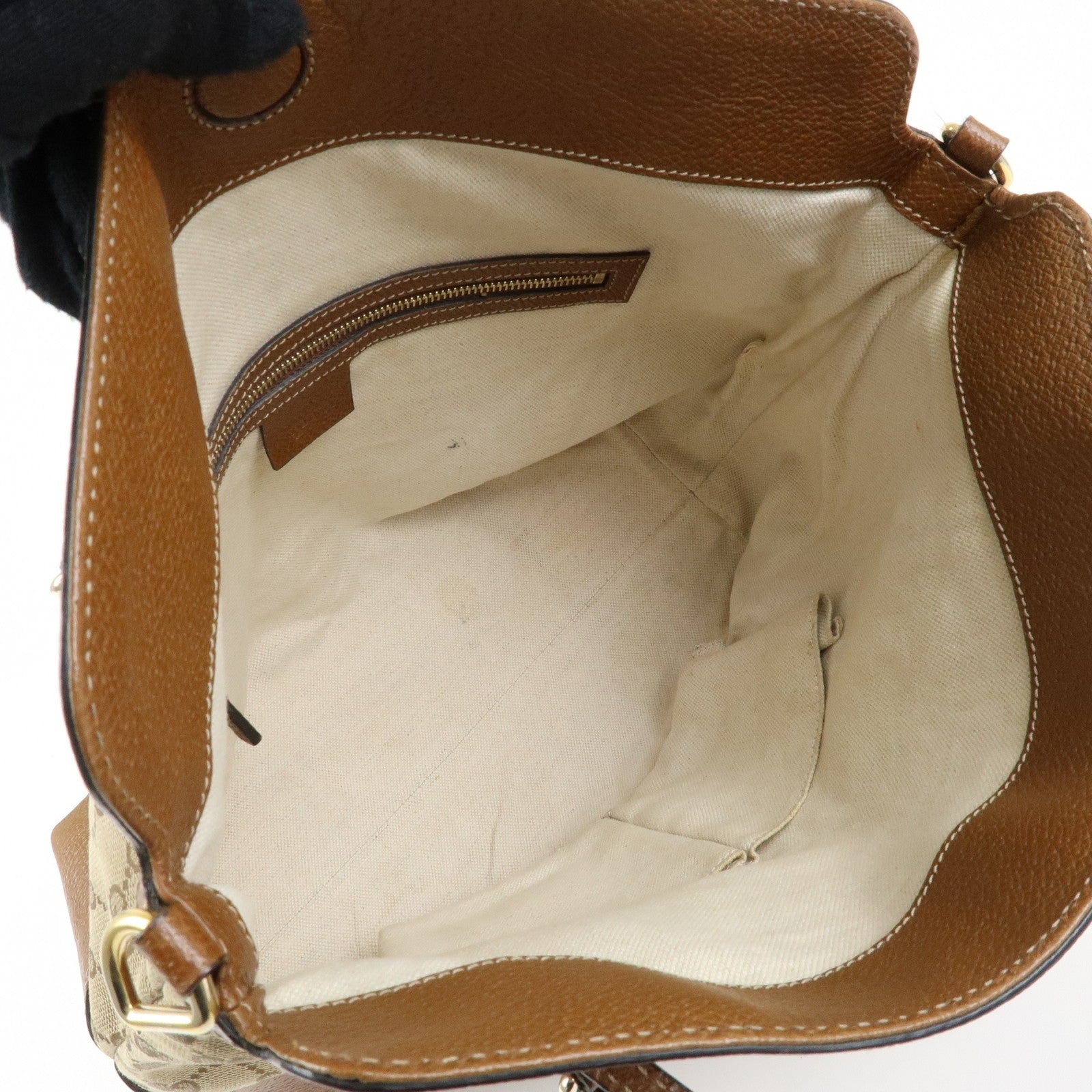 Gucci Hand Bag - Beige, Canvas Leather