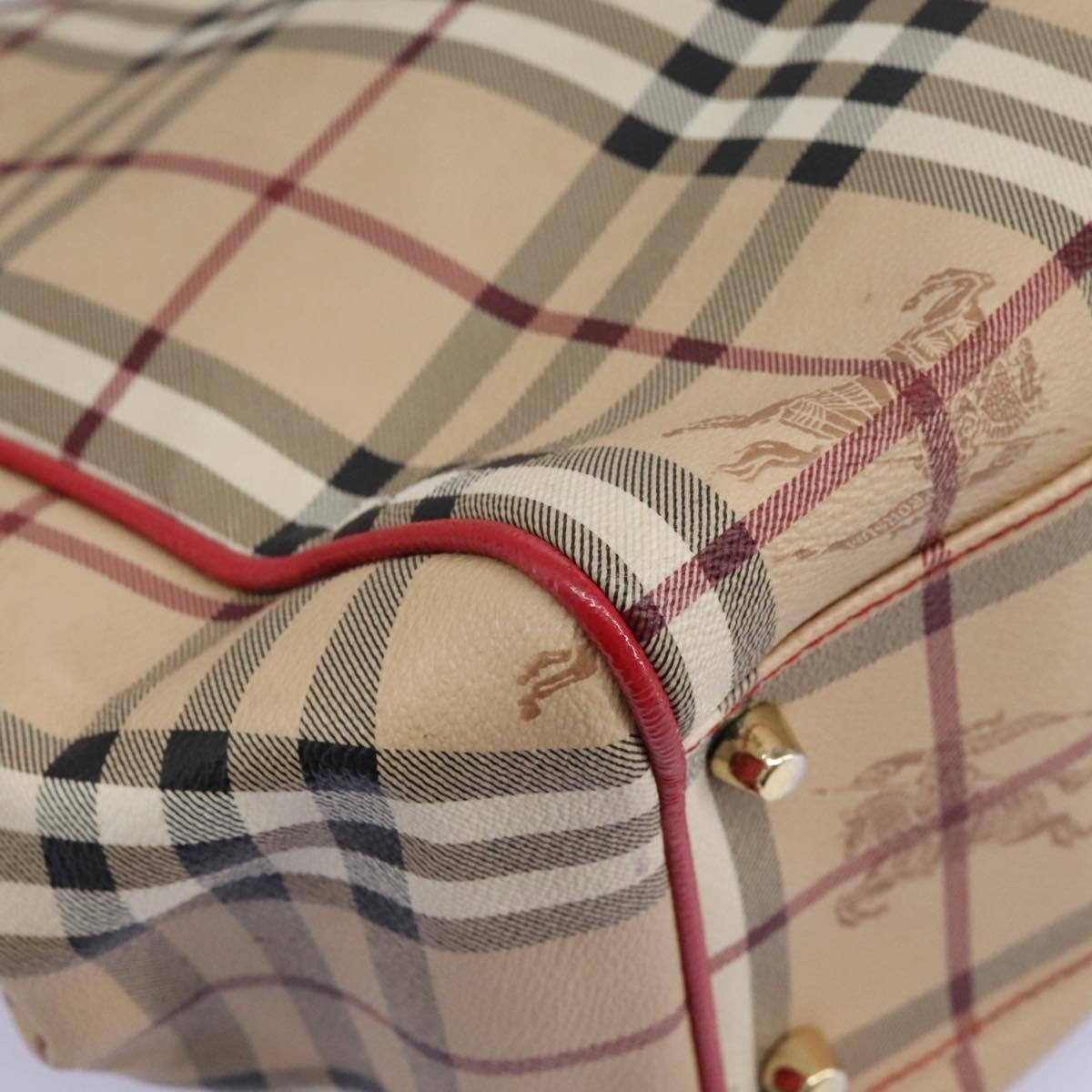Burberry Nova Check Shoulder Bag - Beige, PVC Leather