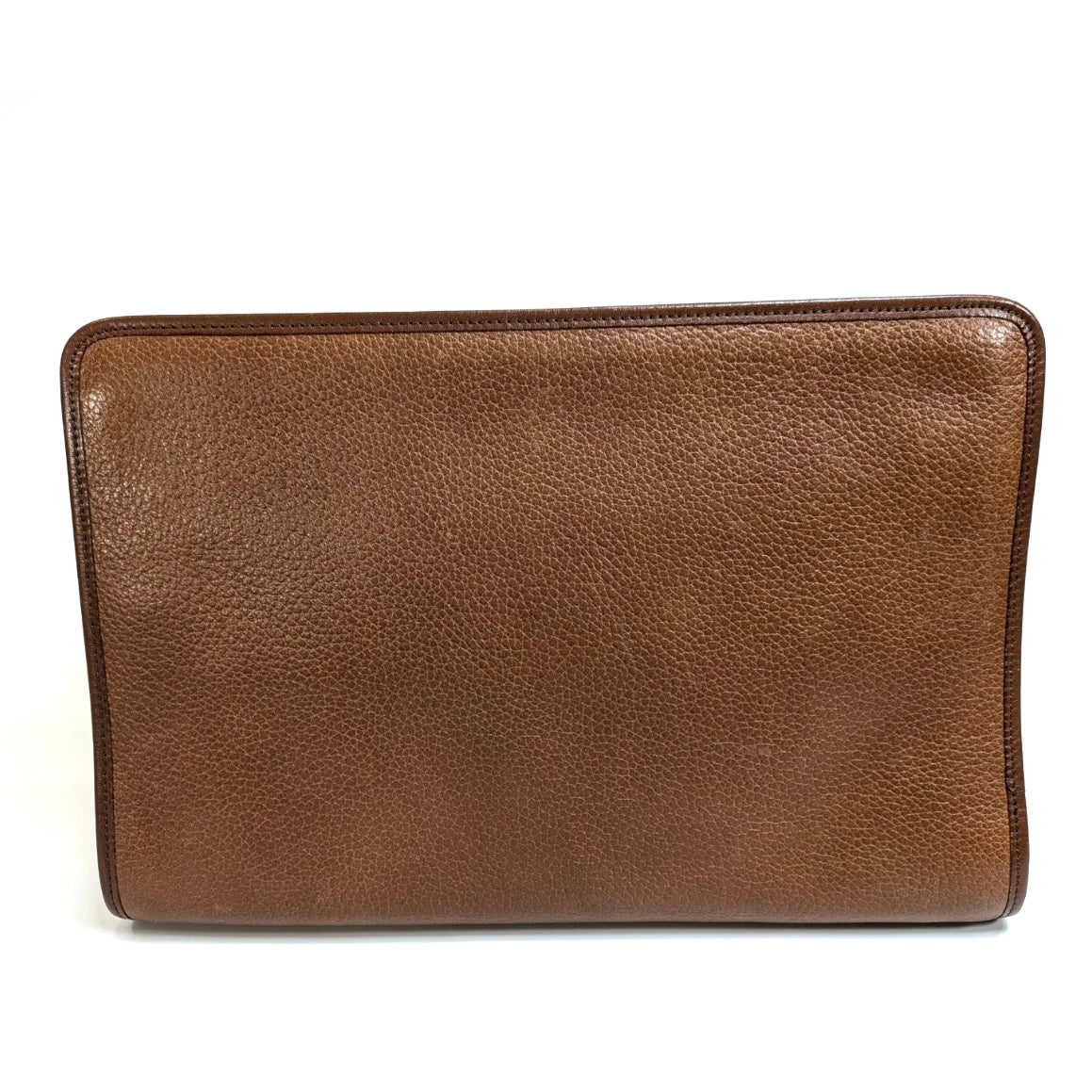 Burberrys Vintage Clutch Bag- Brown leather