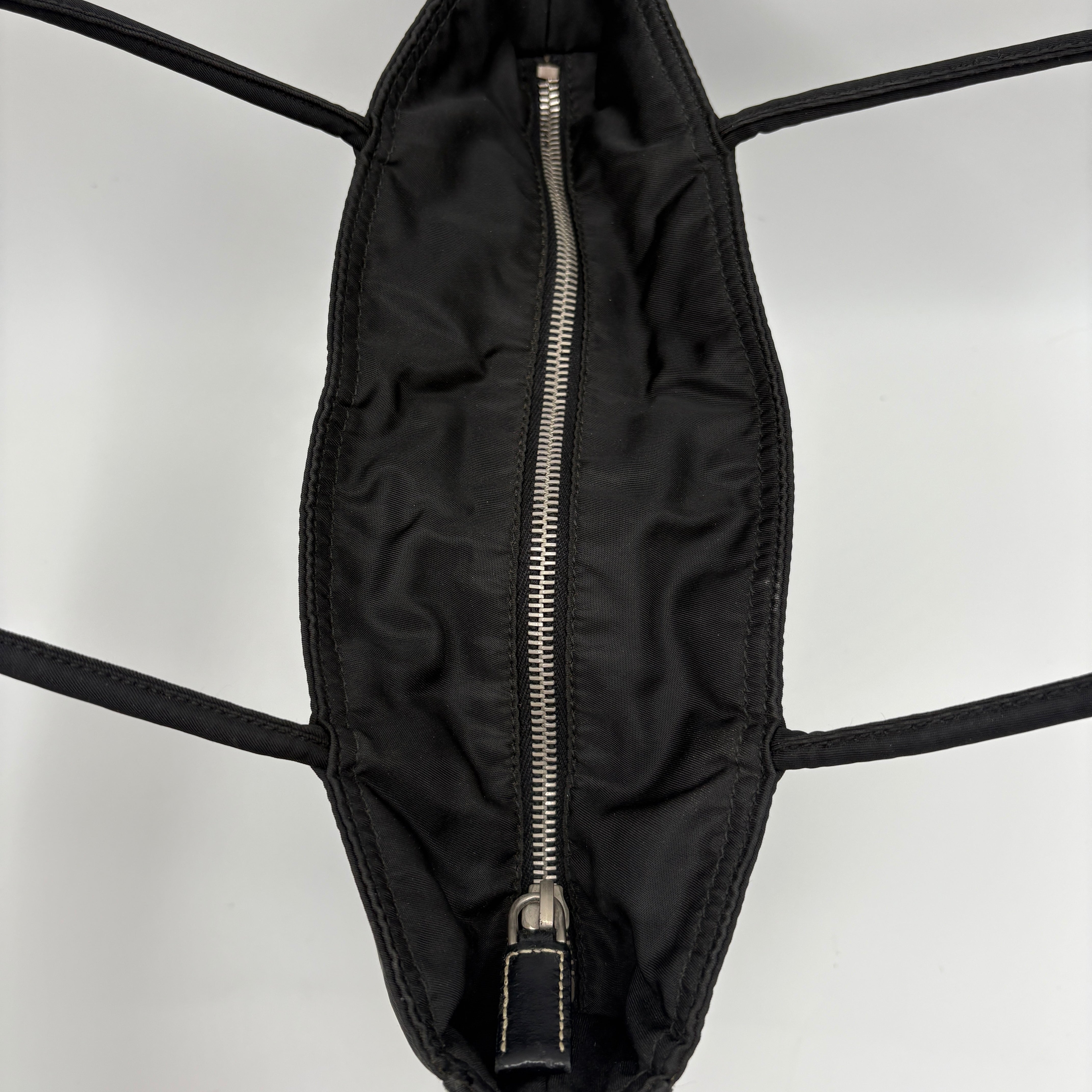 Prada Triangle Tote Shoulder Bag Nylon