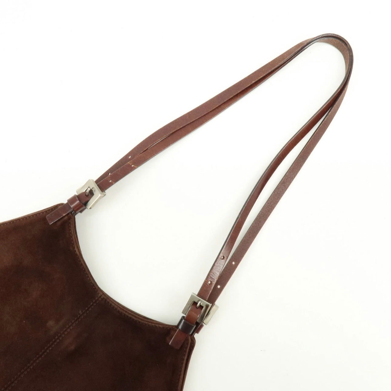 FENDI Suede Tote Shoulder Bag