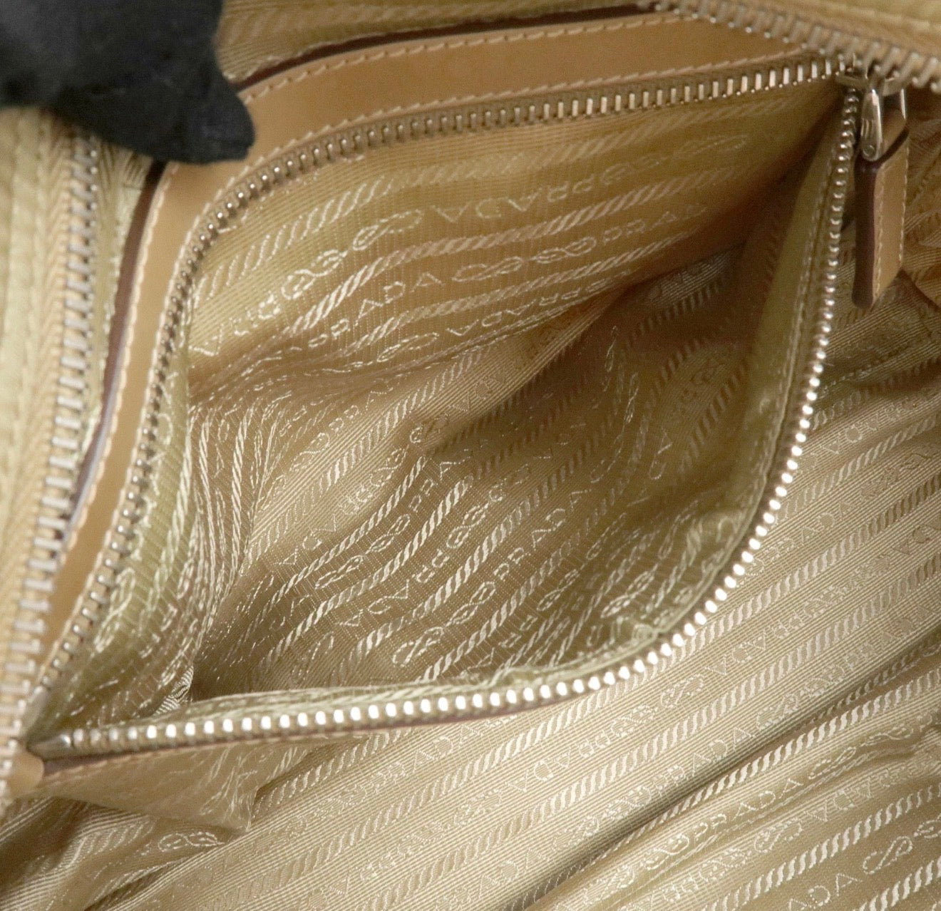 Prada Shoulder Bag - Beige, Nylon and Leather