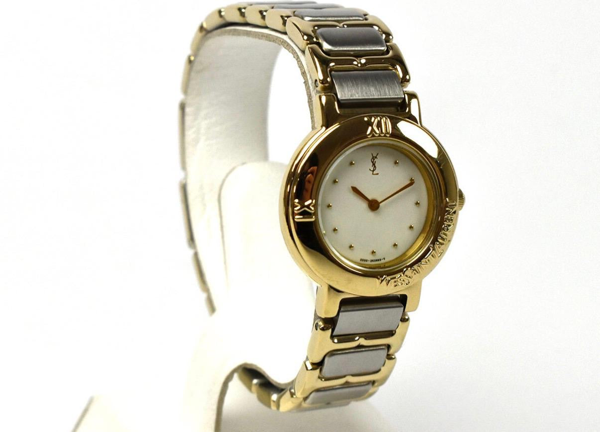 Saint Laurent Gold, Silver Watch