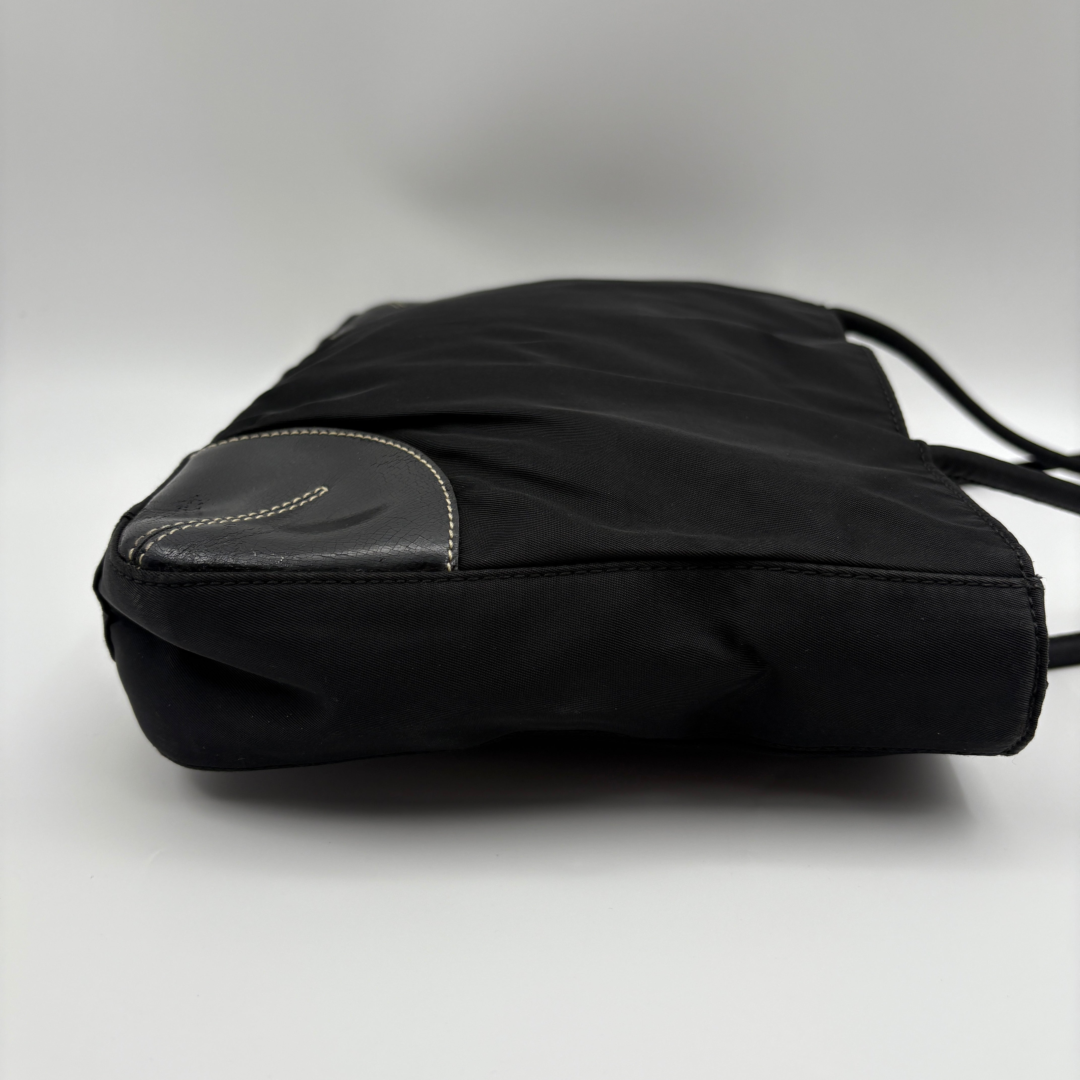 Prada Triangle Tote Shoulder Bag Nylon