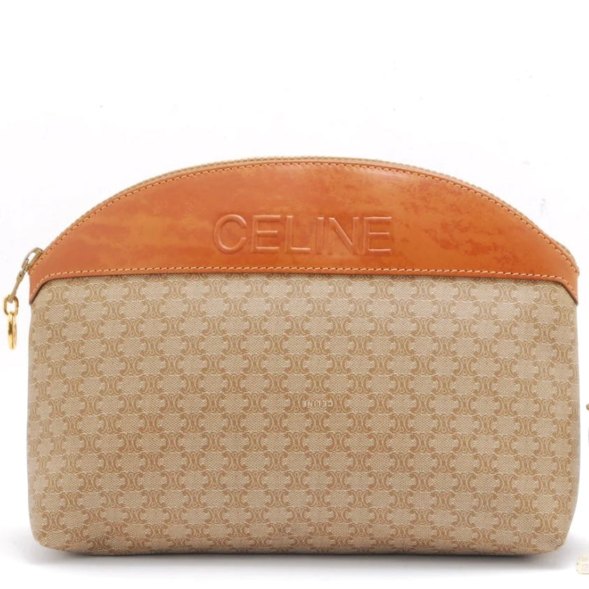 Celine C Charm Clutch Bag - Beige Brown, PVC