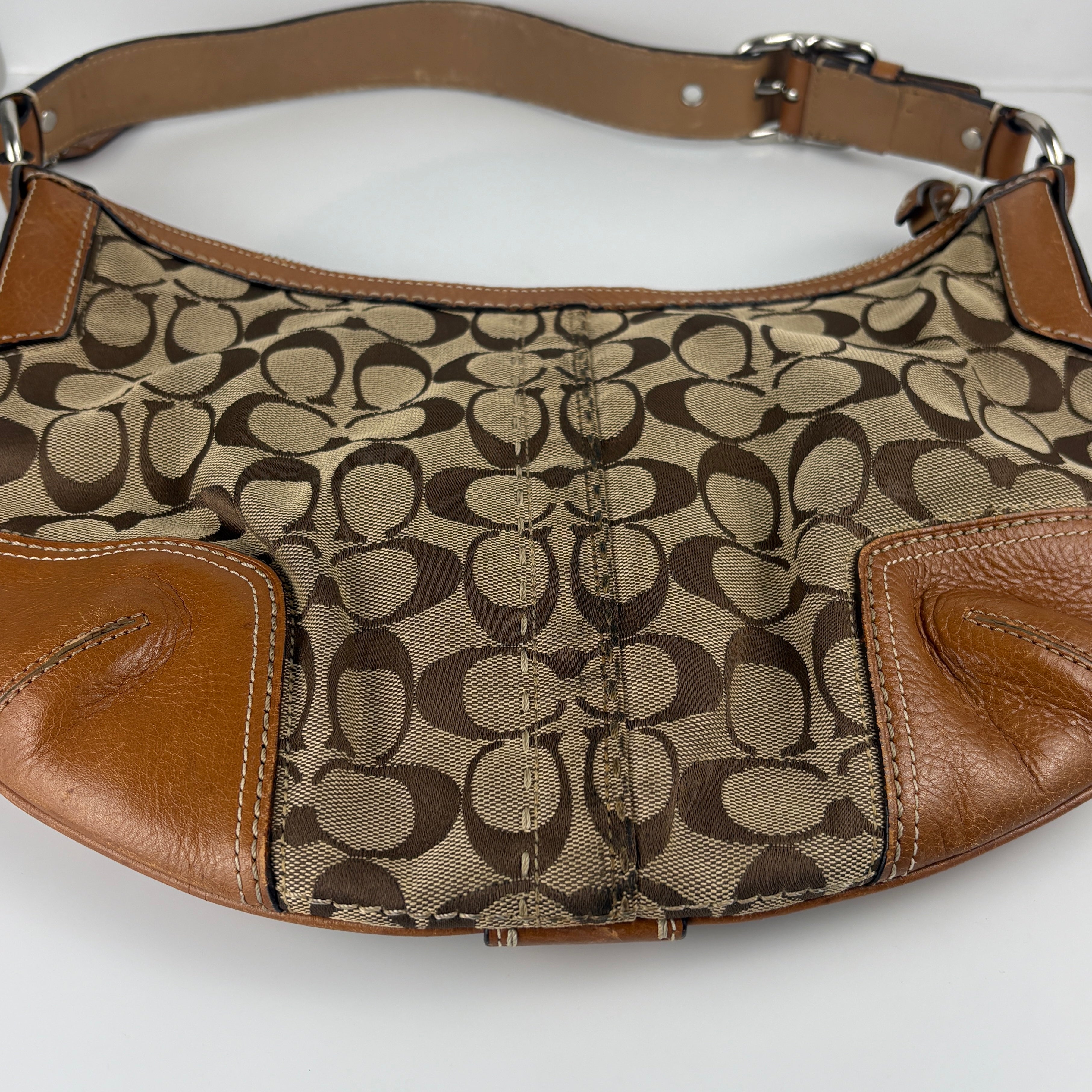 Coach Signature Brown Hobo Bag