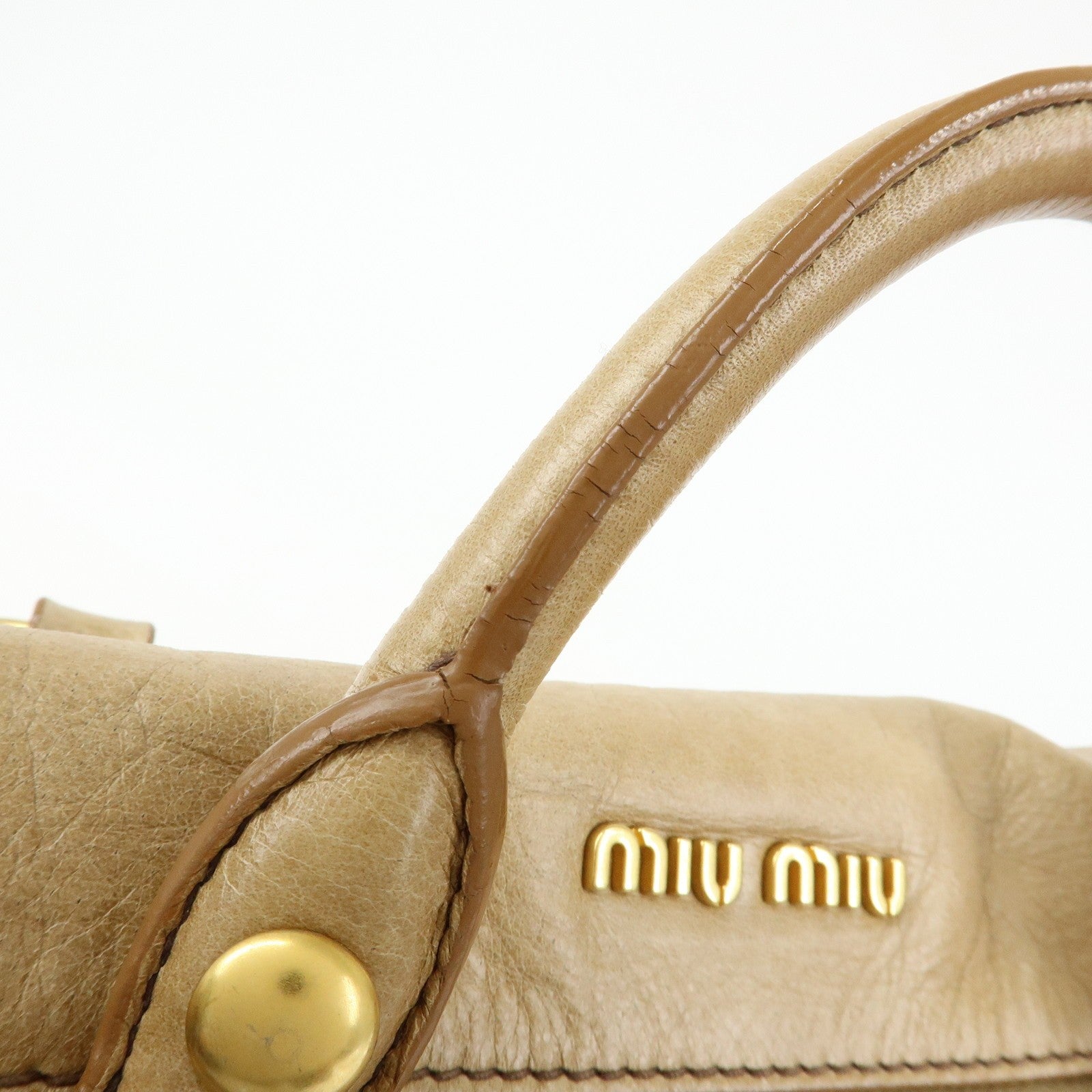 Miu Miu Handbag - Beige, Leather