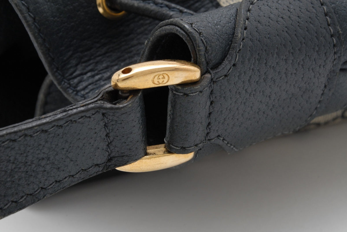Gucci Sherry Line Shoulder Bag - Navy, PVC Leather