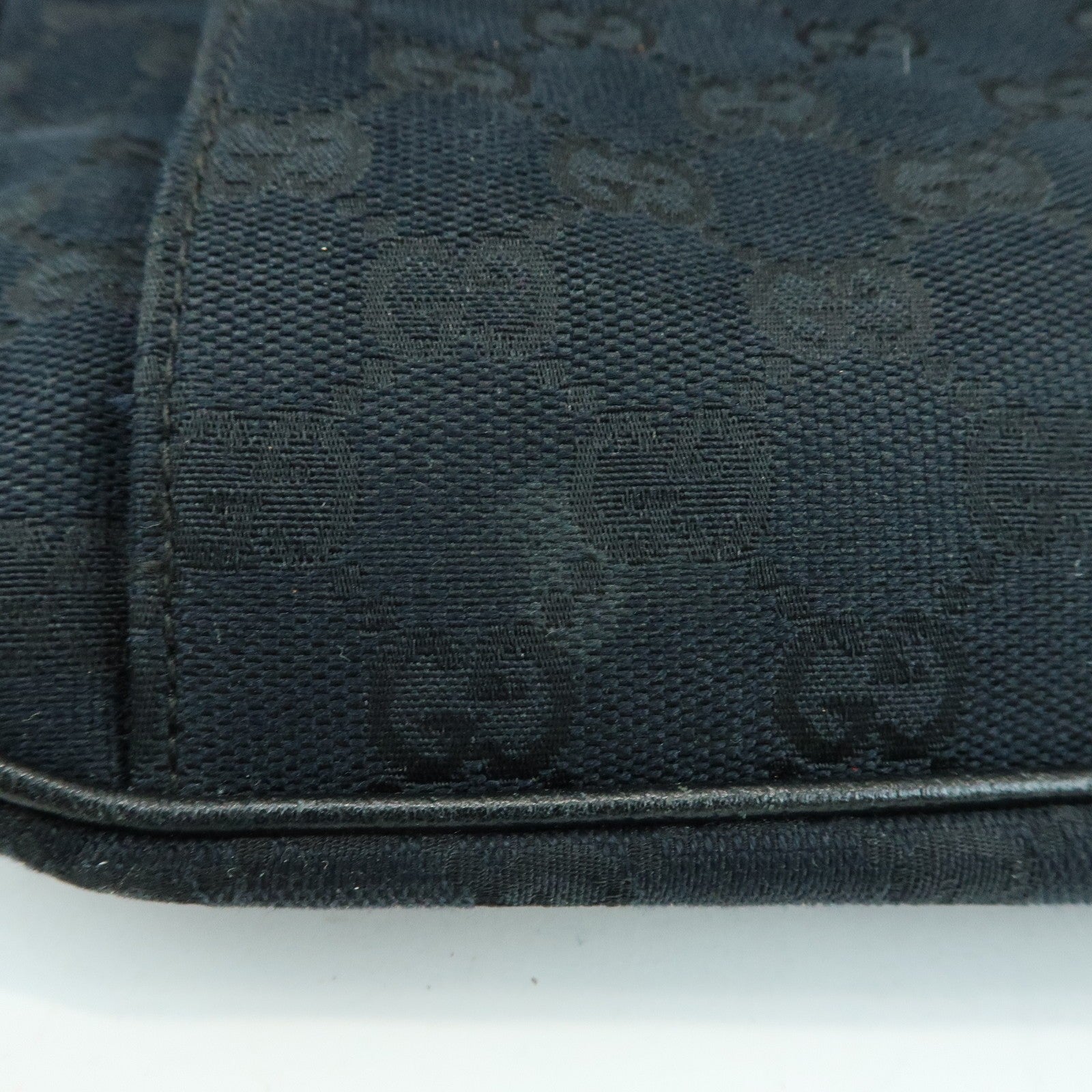 Gucci Shoulder Hand Bag - Black, GG Canvas, Leather