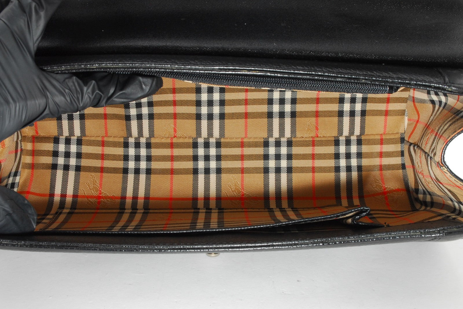Burberry Vintage Hand Tote Bag - Black, Leather