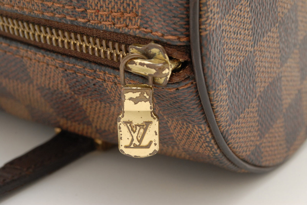 Louis Vuitton Damier Ebene Papillon 30 Hand Bag - Brown, PVC Leather