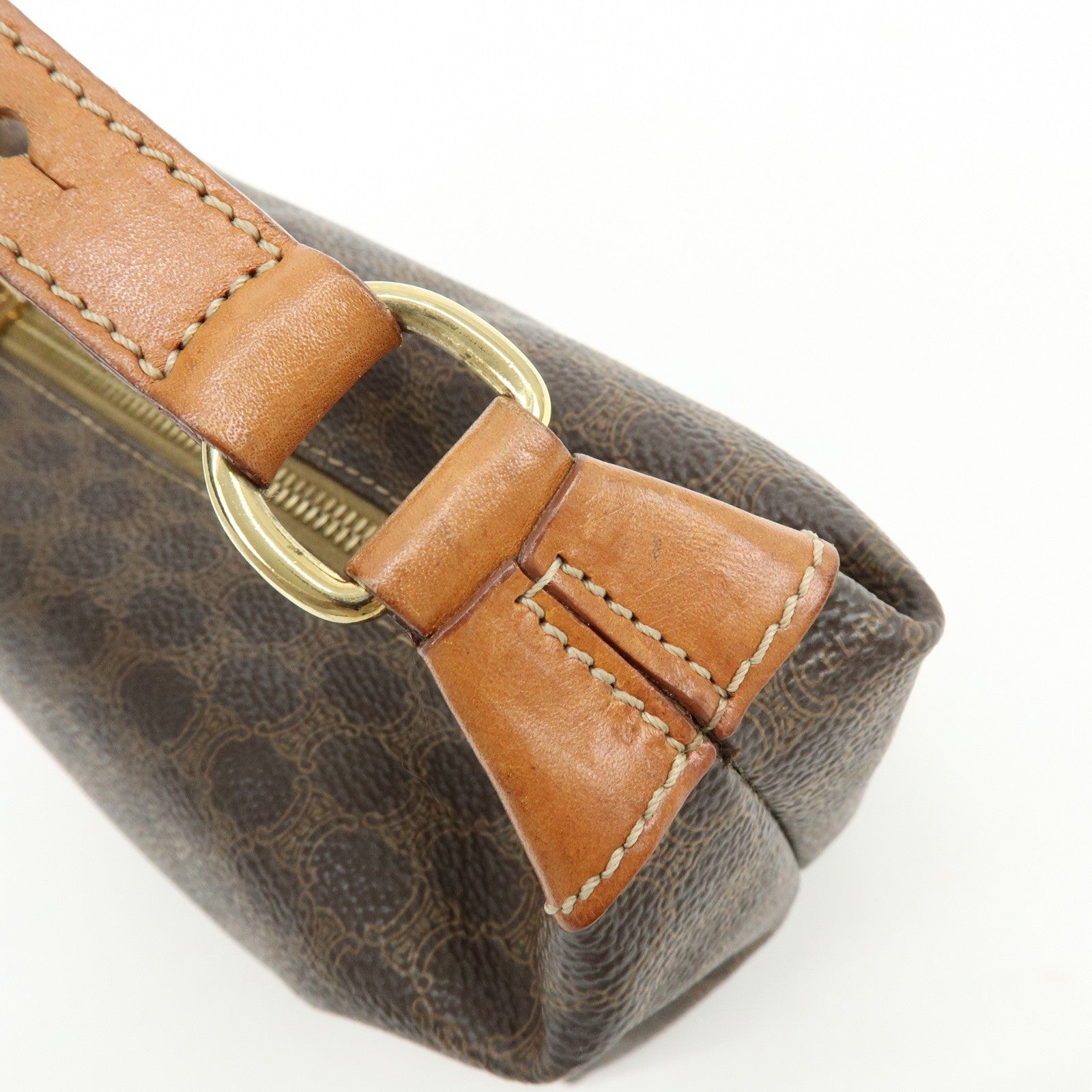 Celine Macadam Hand Bag - Brown, PVC Leather