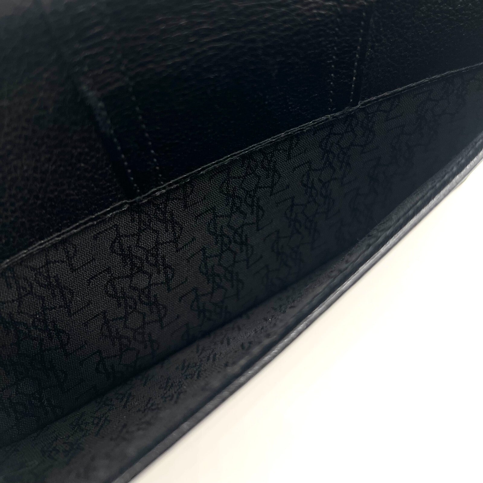 Saint Laurent YSL Clutch - Black, Leather