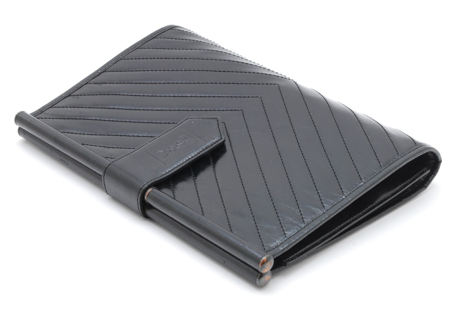 Saint Laurent Yves Saint-Laurent Clutch Bag - Black, Leather