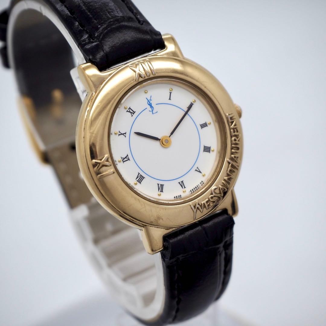 Yves Saint Laurent Quartz Wristwatch - Black, Leather