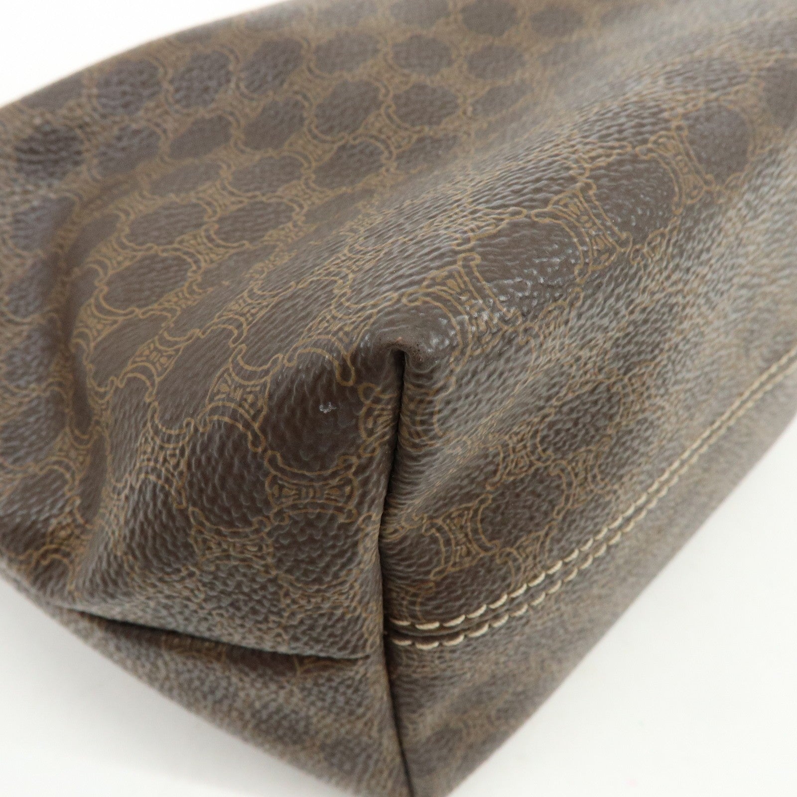 Celine Macadam Hand Bag - Brown, PVC Leather