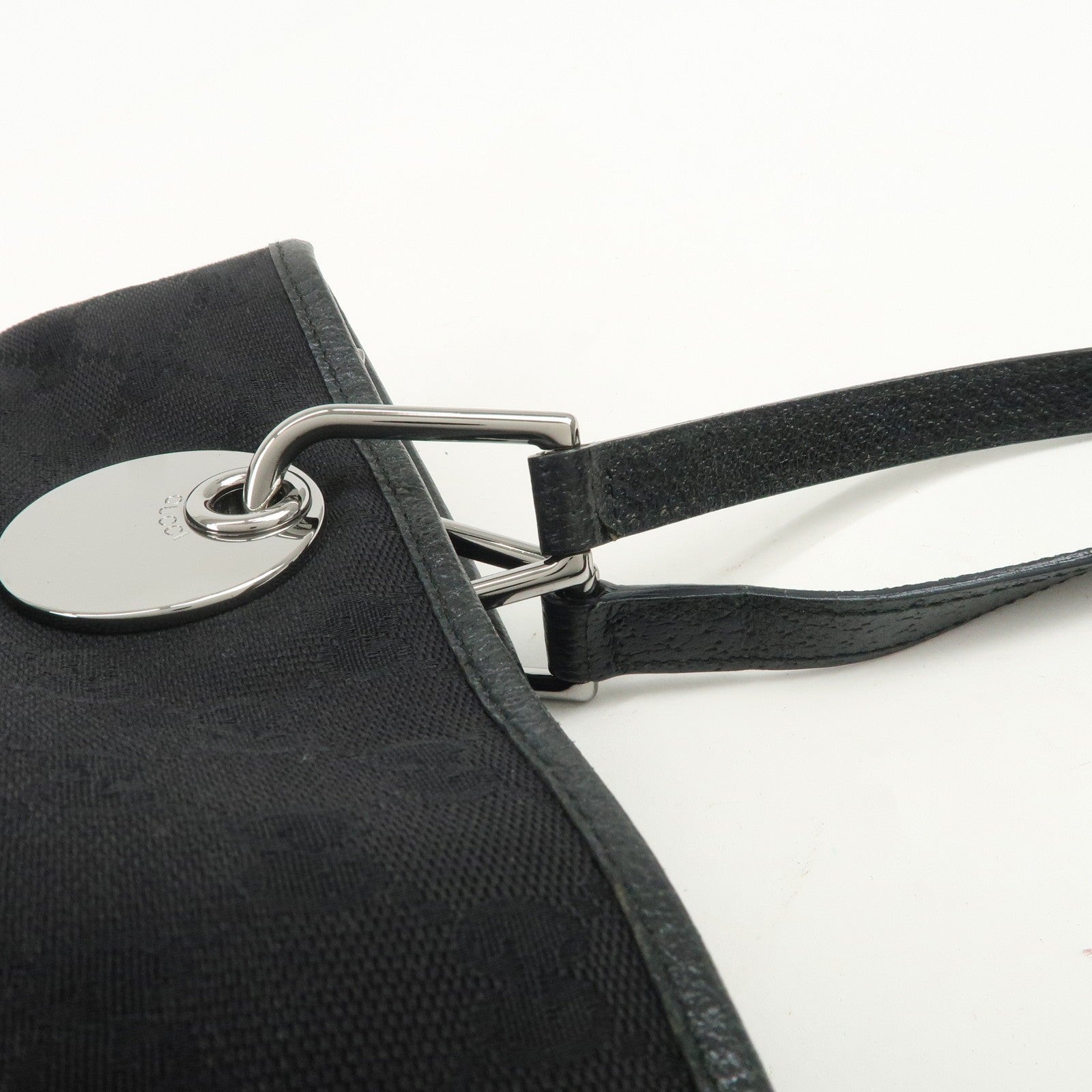 Gucci GG Canvas Leather Tote Bag - Black, Canvas