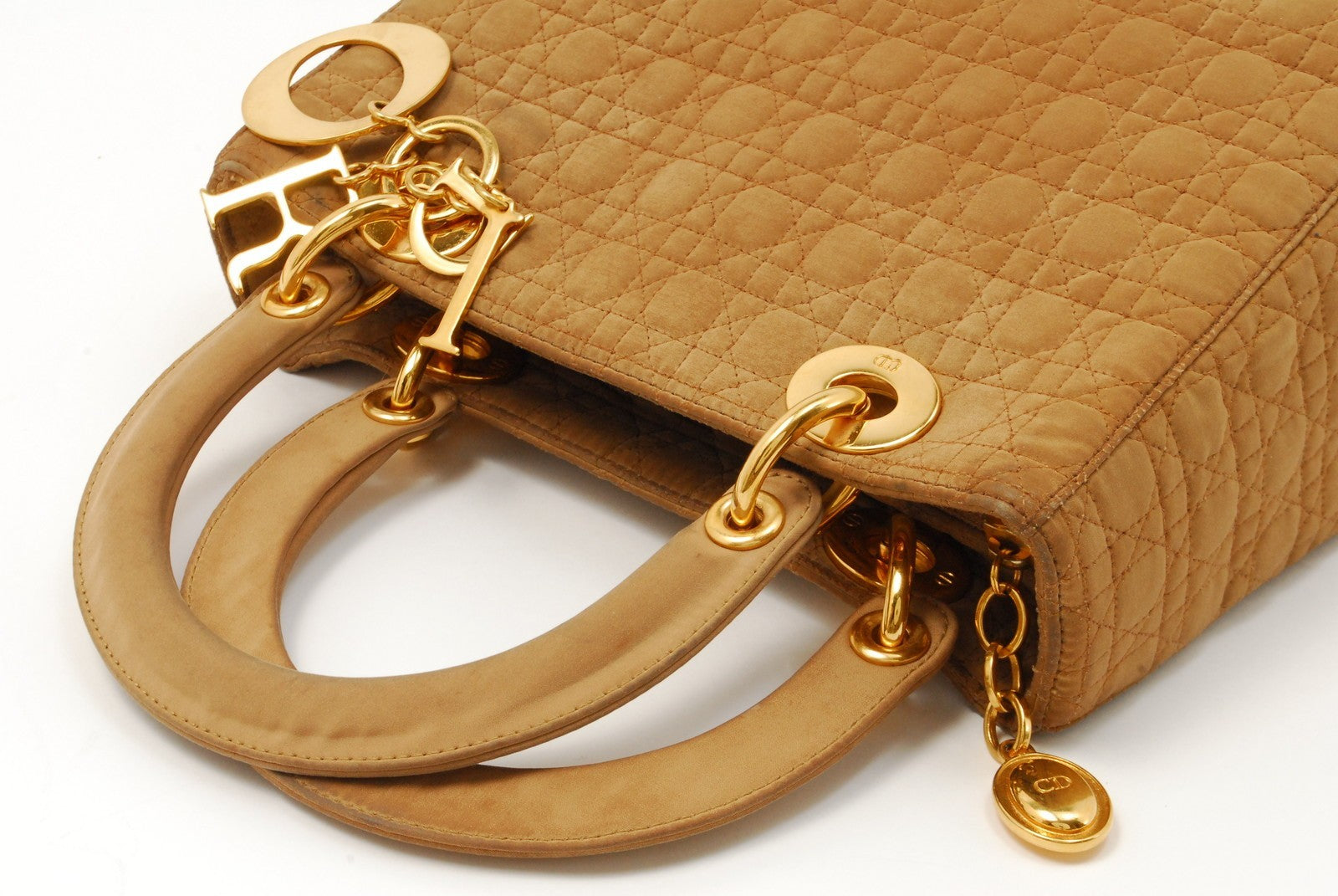 Christian Dior Lady Dior Hand Tote Bag - Black, Nylon