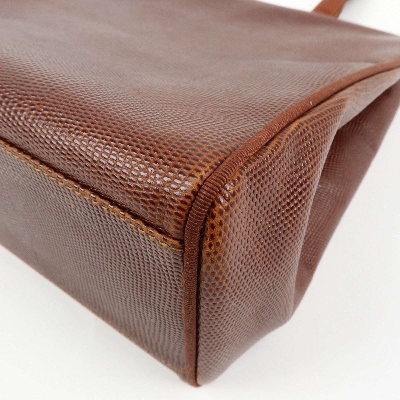 Ferragamo Vara Tote Bag - Brown, Embossed Leather