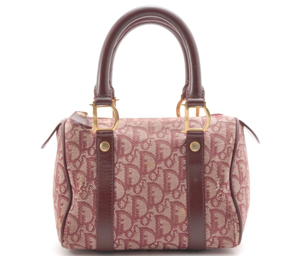 Christian Dior Trotter Handbag - Bordeaux, Canvas and Leather