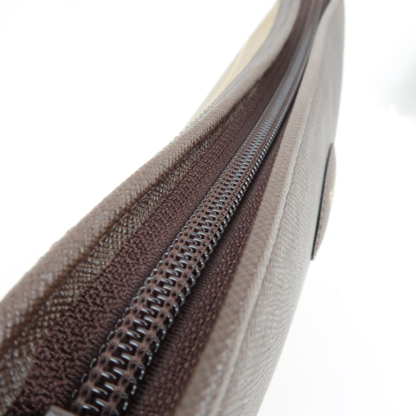 Burberry Plaid Clutch Bag - Khaki Brown, Canvas Leather