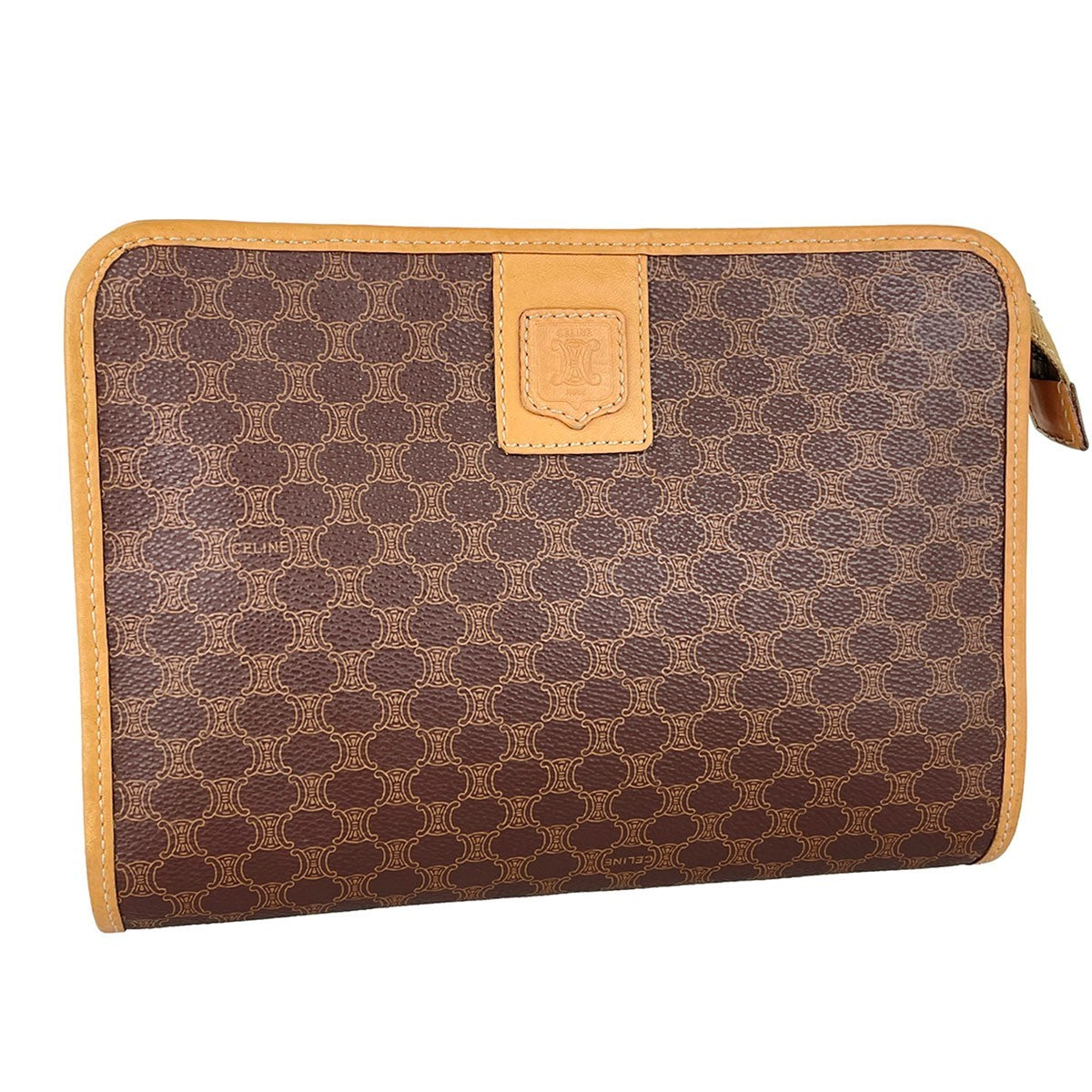 Celine Macadam Clutch Bag - Brown, Leather PVC