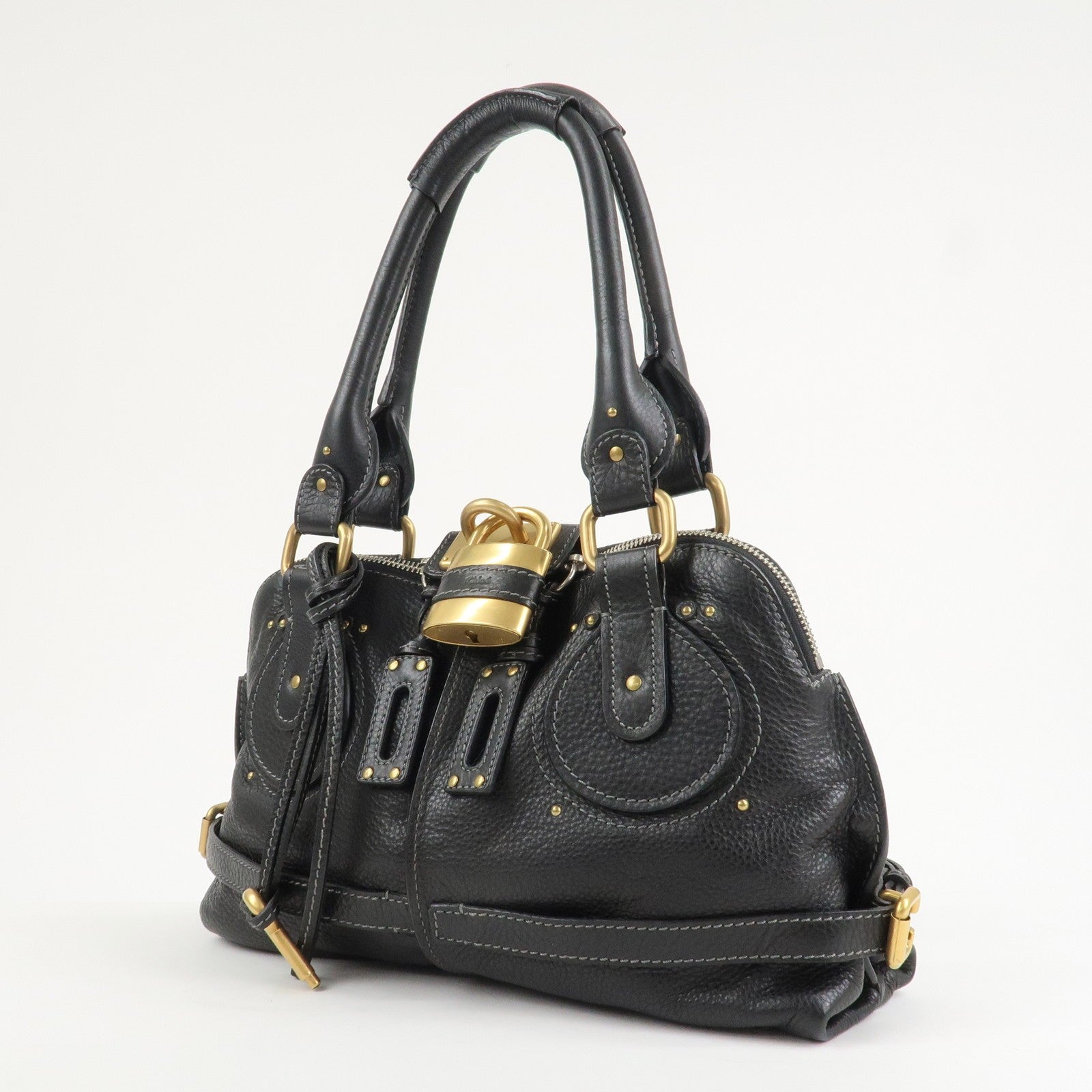 Chloe Paddington Hand Bag - Black, Leather