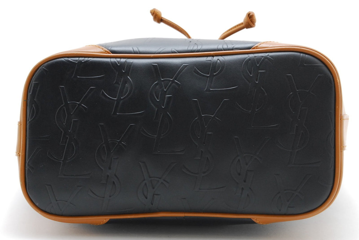 Saint Laurent YSL Monogram Shoulder Bag - Black, Leather