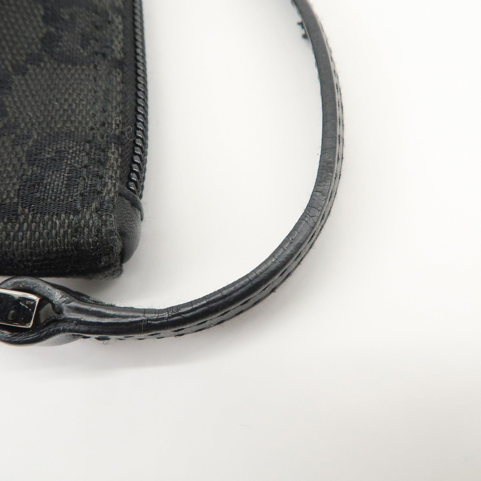 Gucci Boat Bag Hand Bag - Black, GG Canvas Leather