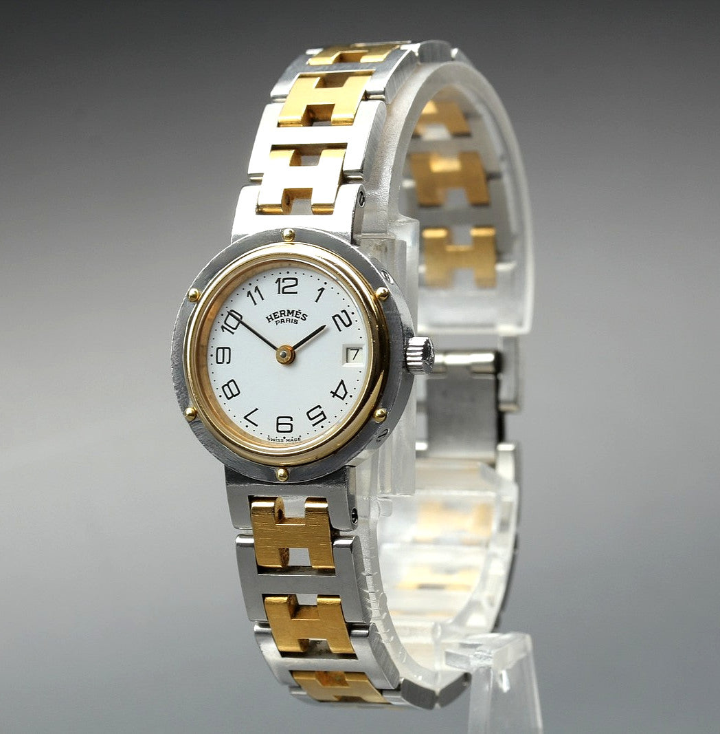 Hermès Clipper Wristwatch - White, Stainless Steel