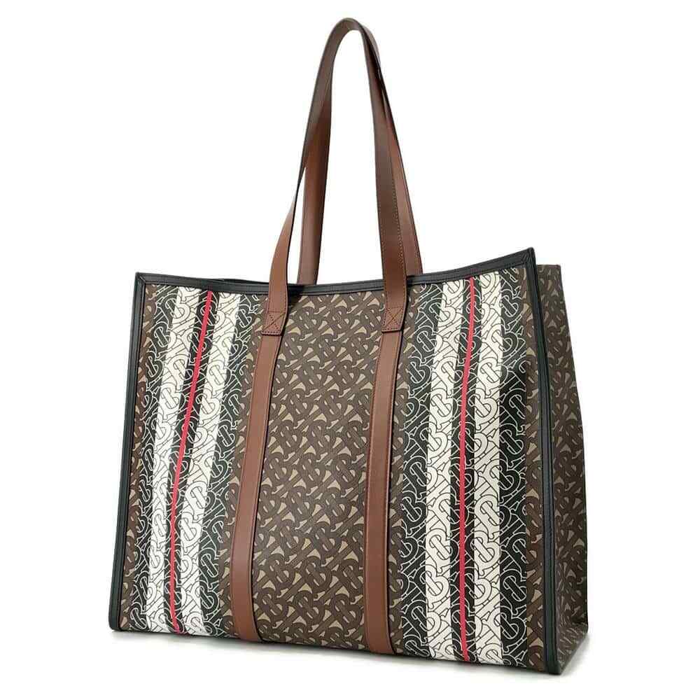 Burberry TBMonogram Tote Bag - Brown/Multicolor, PVC Coated Canvas