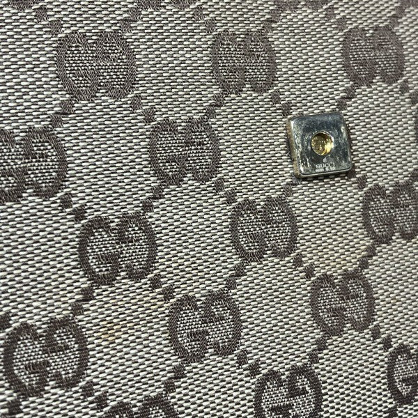 Gucci Bamboo Shoulder Bag - Beige x Brown, Canvas x Leather x Bamboo