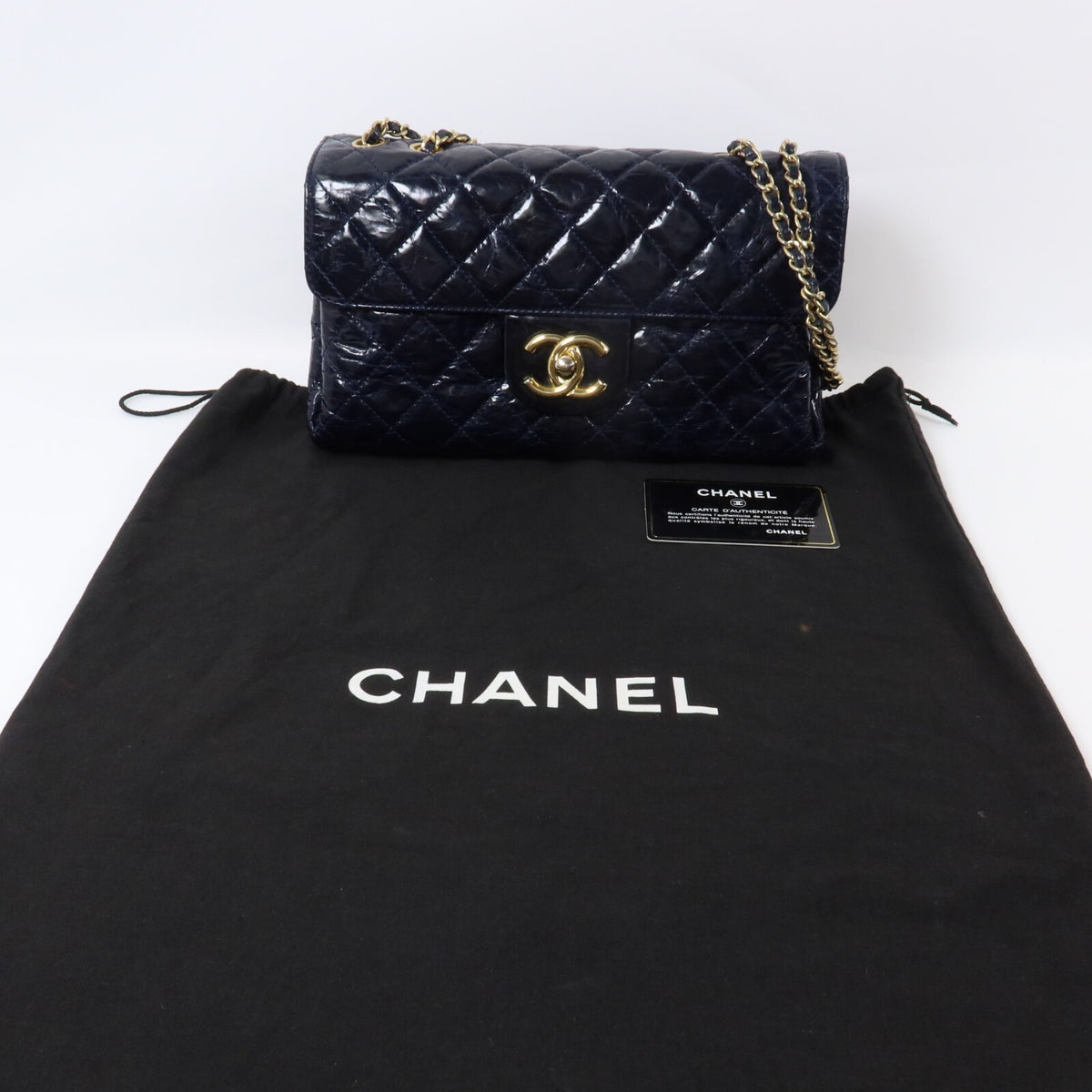 Chanel CC Chain Shoulder Bag - Blue, Calfskin Leather- מגיע עם כרטיס ושקית אבק