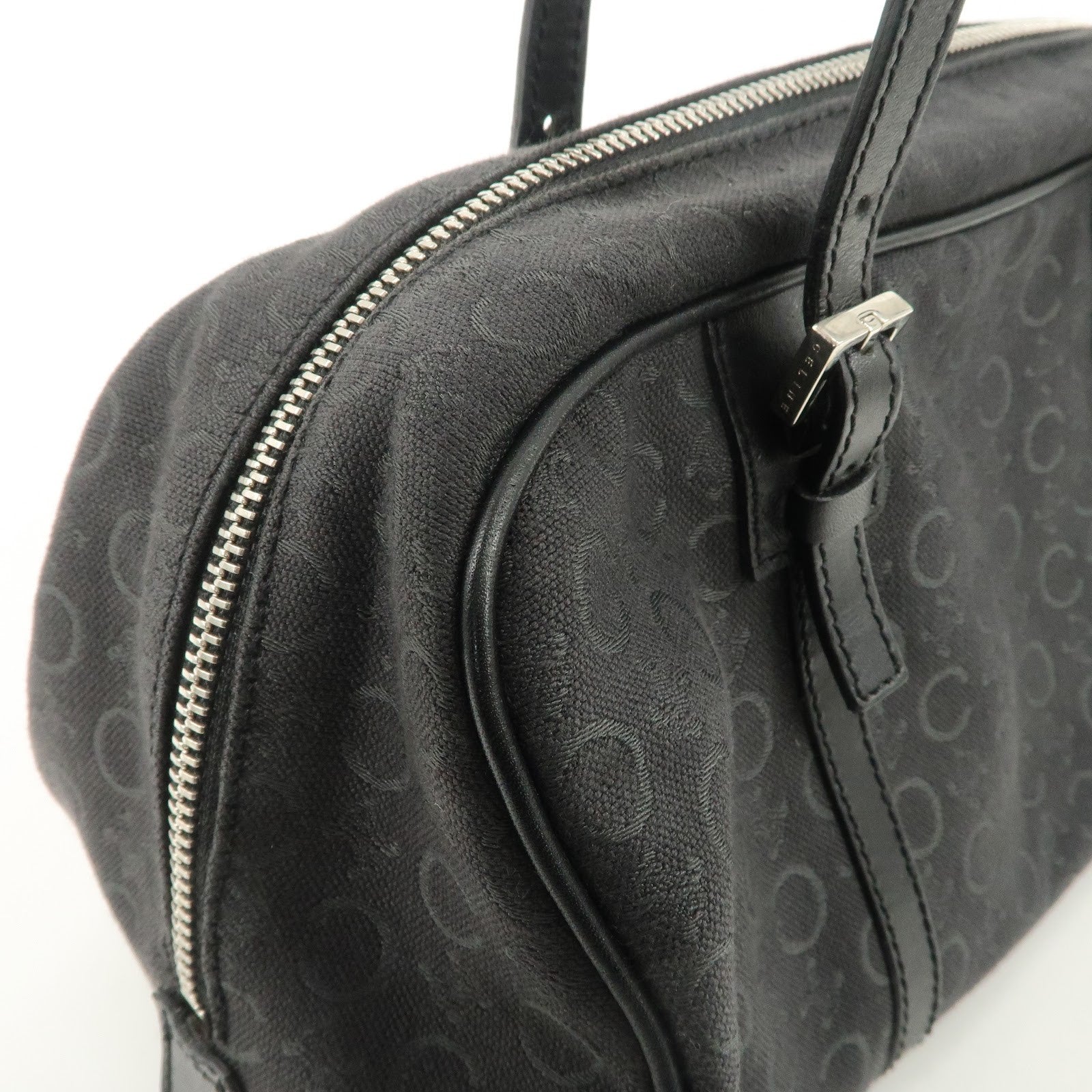 Celine C Macadam Mini Boston Bag - Black, Canvas