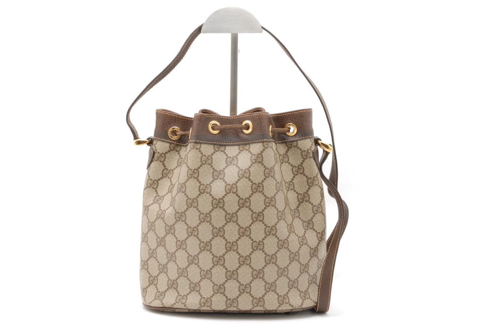Gucci GG Bucket Bag Shoulder Bag - Brown, Canvas, Leather